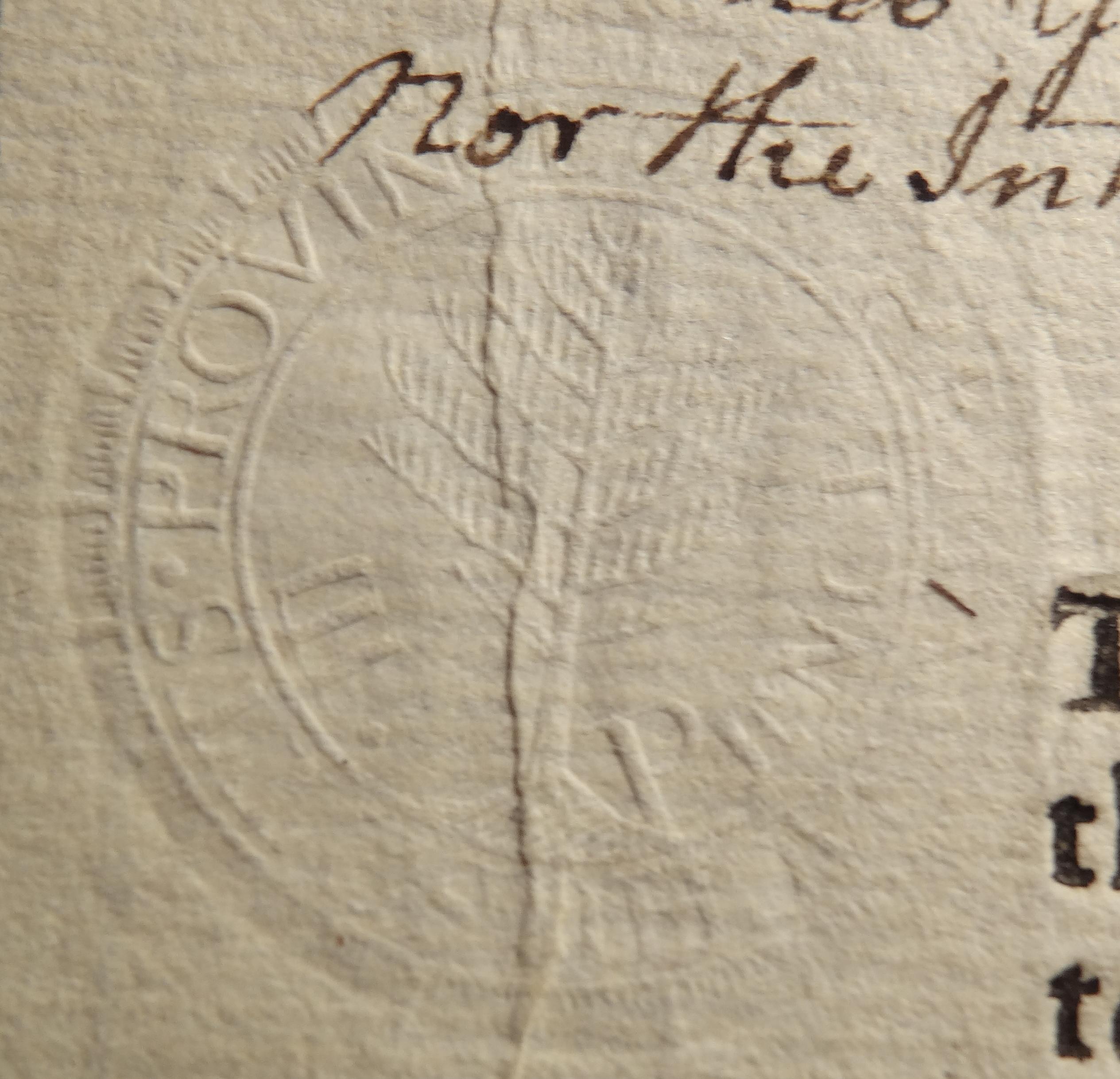 EARLY USA EMBOSSED REVENUE PAPER